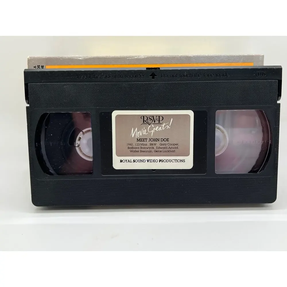 VTG Meet John Doe VHS Tape‎ Gary Cooper Barbara Stanwyck Classic Film Movie 1941